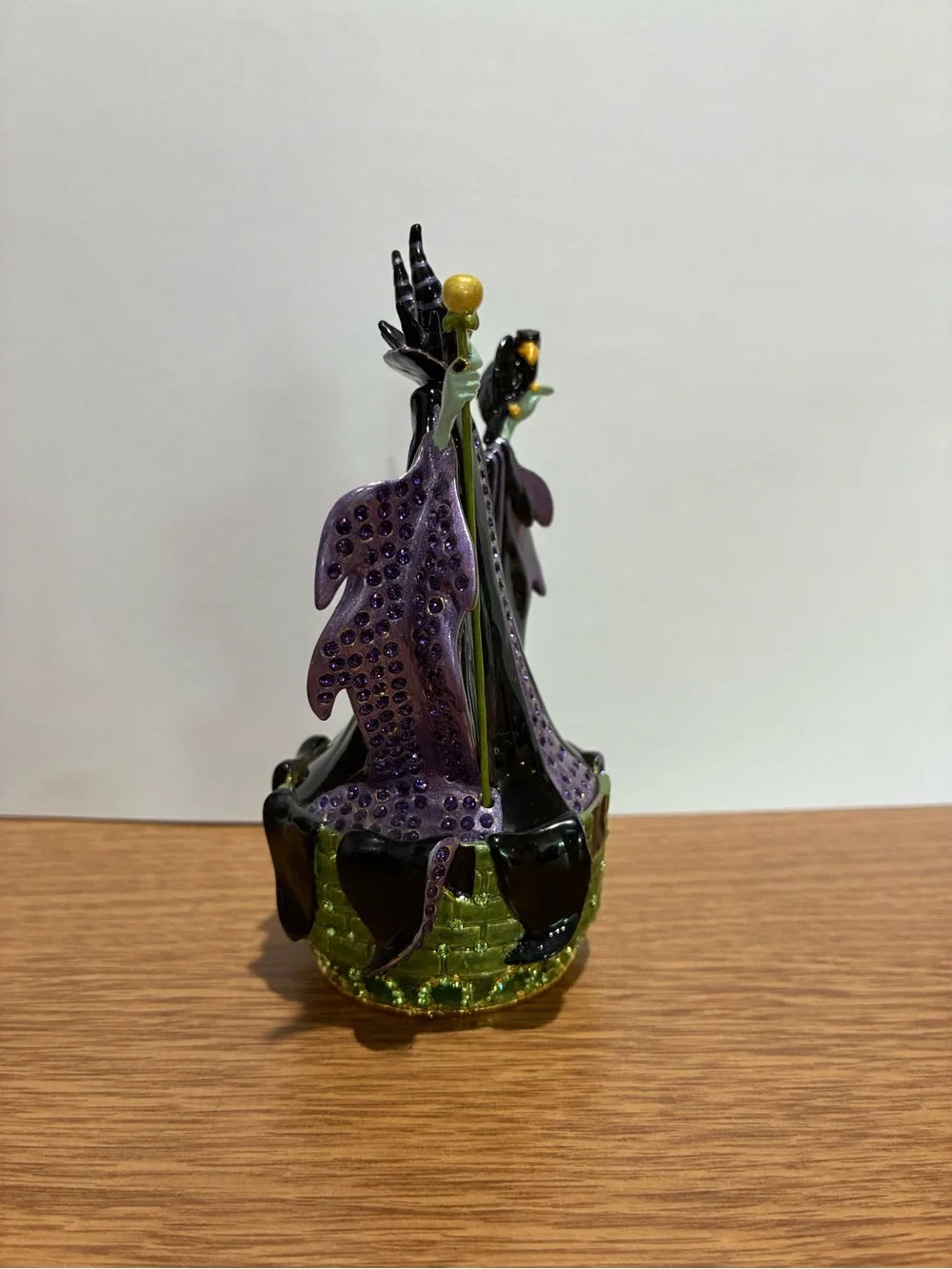 Arribas Brothers Jeweled Swarovski Maleficent & Diablo Disney Trinket Box Figure